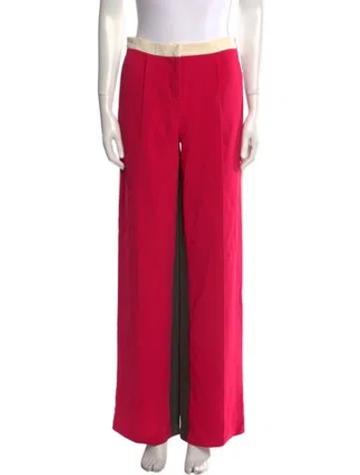 Pre-owned Msgm Wide Leg Pants In Pink