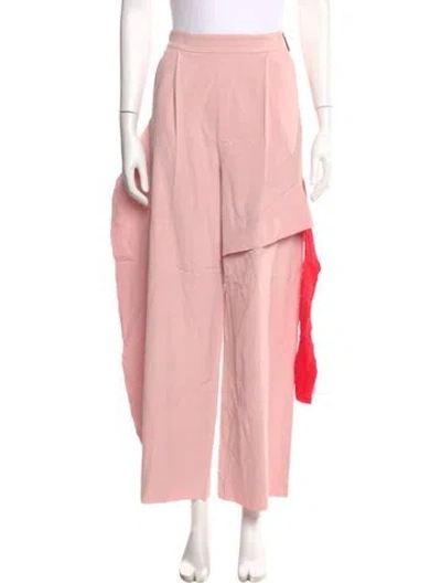 Pre-owned Msgm Wide Leg Pants In Pink