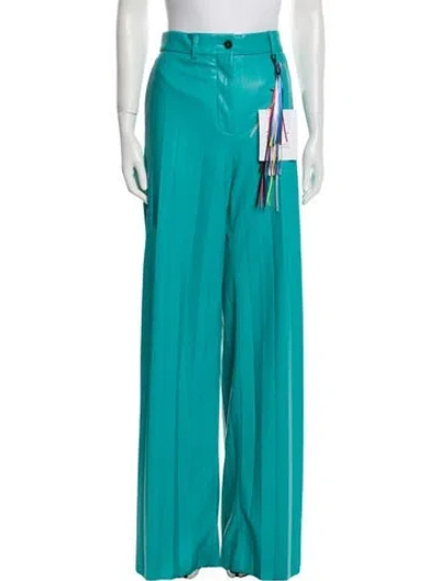 Pre-owned Msgm Wide Leg Pants W/ Tags In Blue
