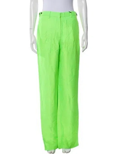 Pre-owned Msgm Wide Leg Pants W/ Tags In Green