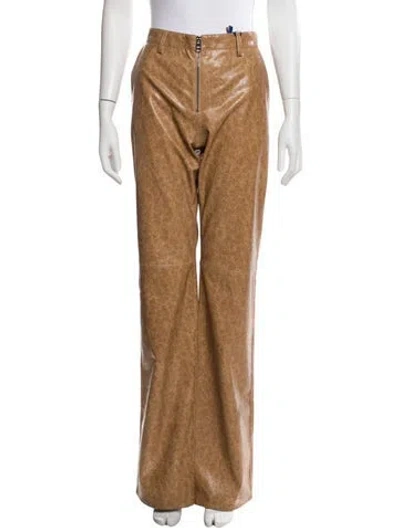 Pre-owned Msgm Wide Leg Pants W/ Tags In Neutral