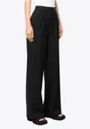 Msgm Wide-leg Tailored Pants In Black