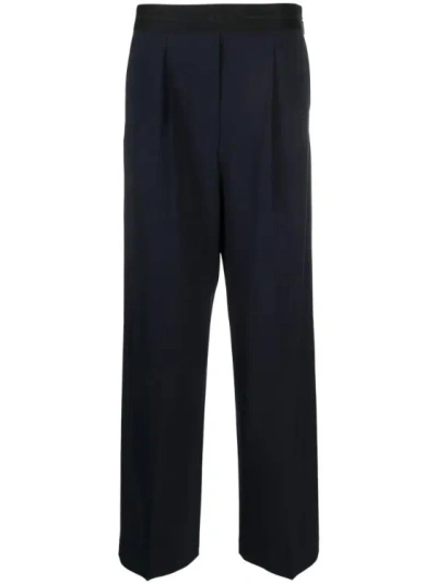 Msgm Wide-leg Tailored Trousers In Black