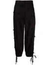 Msgm Wide-leg Trousers In Black
