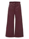 Msgm Wide-leg Trousers In Brown
