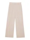 Msgm Wide Leg Trousers In Beige Cotton In Brown