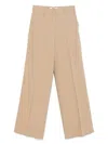 Msgm Wide-leg Trousers In Neutrals