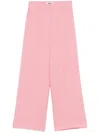 Msgm Wide-leg Trousers In Pink