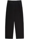 Msgm Wide Leg Trousers With Elastic Waistband In Black