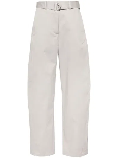 MSGM WIDE-LEG TWILL TROUSERS