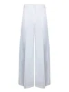 Msgm White Cotton Wide-leg Pants
