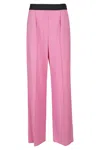 Msgm Wide-leg Wool Suiting Pant In Multi