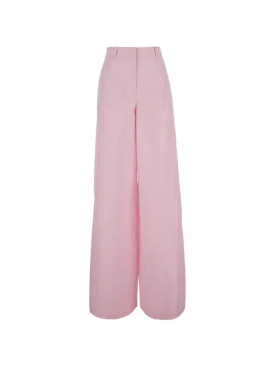 Msgm Wide-leg Trousers In Pink