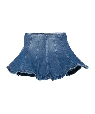 Msgm Wired-hem Flared Mini Skirt
