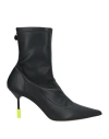 Msgm Woman Ankle Boots Black Size 7 Synthetisches Material In Black