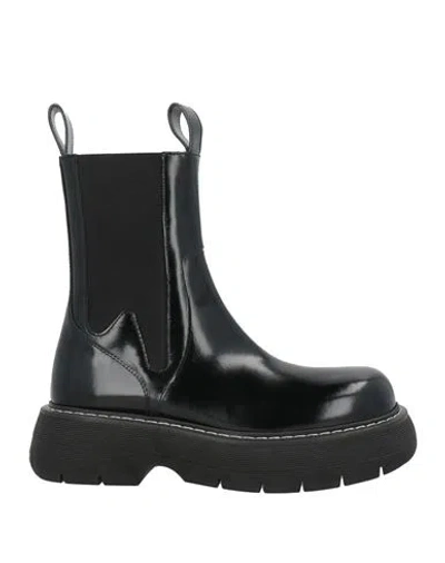 Msgm Woman Ankle Boots Black Size 8 Leather