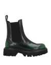 Msgm Woman Ankle Boots Black Size 8 Leather In Black