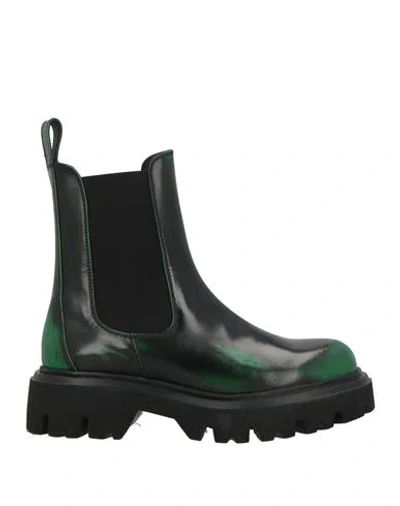 MSGM MSGM WOMAN ANKLE BOOTS BLACK SIZE 8 LEATHER