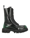 Msgm Woman Ankle Boots Black Size 8 Leather In Black