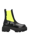 Msgm Woman Ankle Boots Black Size 7 Soft Leather In Black