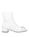 MSGM MSGM WOMAN ANKLE BOOTS WHITE SIZE 7 LEATHER