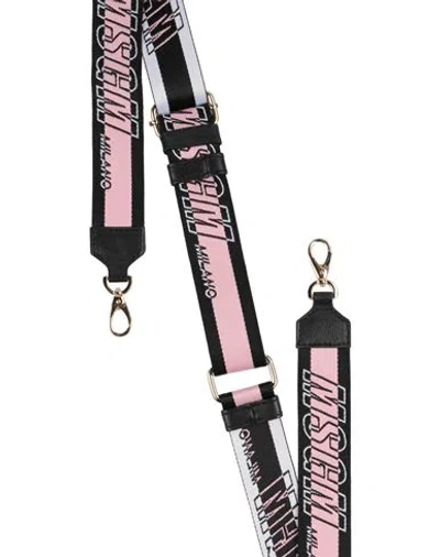 Msgm Woman Bag Strap Pink Size - Polyester, Cow Leather