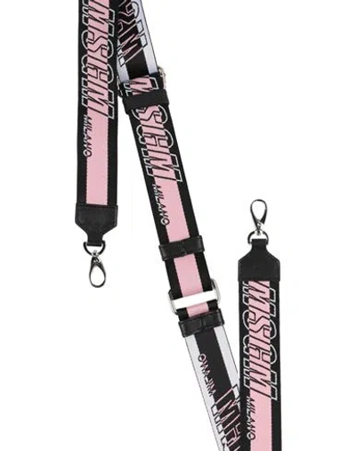 Msgm Woman Bag Strap Pink Size - Polyester, Cow Leather