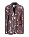 Msgm Woman Blazer Antique Rose Size 4 Polyester In Pink