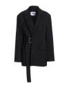 Msgm Woman Blazer Black Size 10 Viscose, Virgin Wool, Elastane In Black