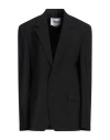 Msgm Woman Blazer Black Size 12 Virgin Wool, Elastane In Black