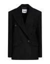 Msgm Woman Blazer Black Size 4 Virgin Wool, Elastane In Black