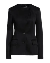 Msgm Woman Blazer Black Size 4 Polyester, Polyurethane In Black