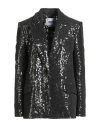 Msgm Woman Blazer Black Size 6 Cotton, Polyamide, Polyester