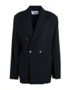 Msgm Woman Blazer Black Size 6 Virgin Wool, Elastane In Black