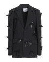Msgm Woman Blazer Black Size 6 Viscose In Black