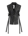 Msgm Woman Blazer Black Size 6 Wool, Viscose, Elastane In Black