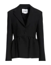 Msgm Woman Blazer Black Size 8 Polyester, Viscose, Elastane