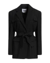 Msgm Woman Blazer Black Size 8 Virgin Wool, Elastane