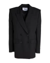 Msgm Woman Blazer Black Size 8 Virgin Wool, Elastane