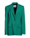 MSGM MSGM WOMAN BLAZER EMERALD GREEN SIZE 10 VIRGIN WOOL, ELASTANE