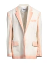 Msgm Woman Blazer Ivory Size 10 Cotton, Elastane In White