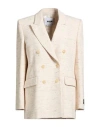 Msgm Woman Blazer Ivory Size 10 Cotton, Viscose, Acrylic In White