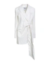 Msgm Woman Blazer Ivory Size 8 Virgin Wool, Polyester In White