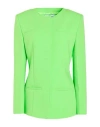 Msgm Woman Blazer Light Green Size 10 Polyester, Viscose, Elastane In Green
