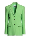 Msgm Woman Blazer Light Green Size 6 Viscose, Polyester, Elastane