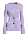Msgm Woman Blazer Mauve Size 8 Polyester, Polyurethane In Purple