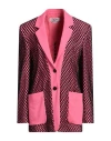 Msgm Woman Blazer Magenta Size 4 Viscose, Polyester, Elastane In Magenta