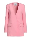 Msgm Single-breasted Jacket In Pink