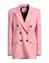 Msgm Woman Blazer Pink Size 2 Viscose, Polyester, Elastane