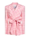Msgm Woman Blazer Pink Size 6 Viscose In Pink